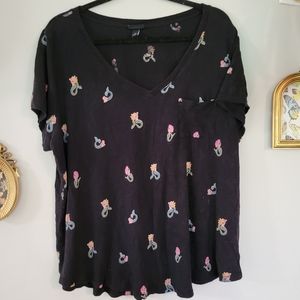 Black mermaid torrid tshirt soft lounge shirt